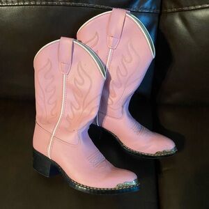 Pink Old West girls western cowboy boots sz 2/3